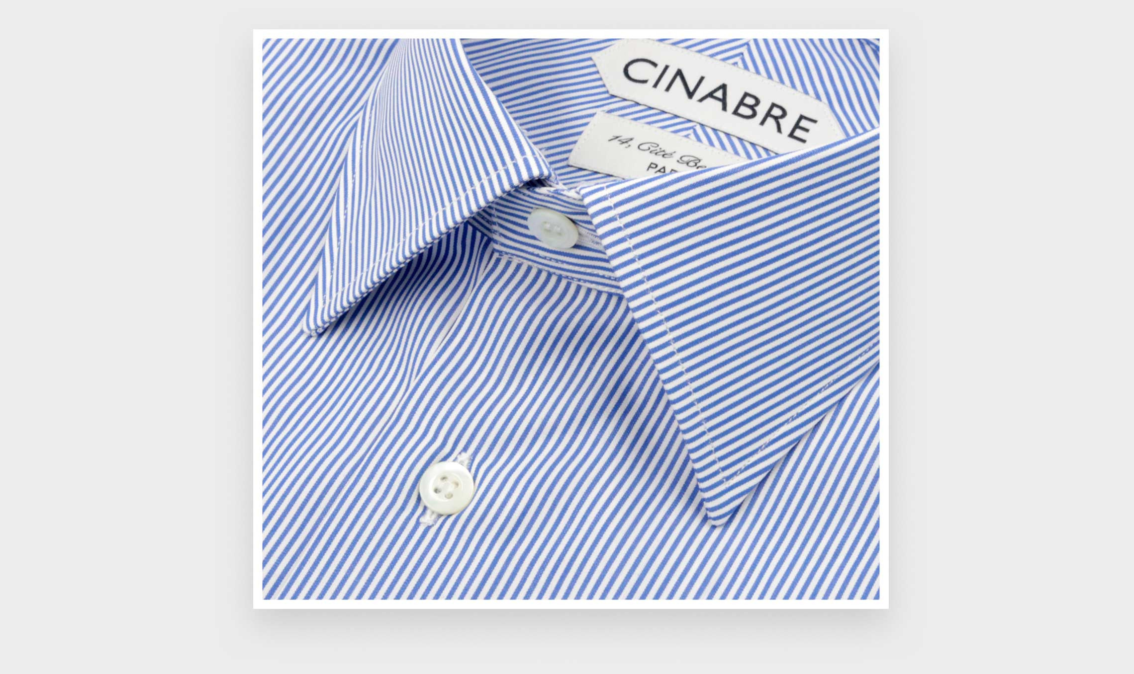 Chemise en Popeline Bleu Blanc N°2 - Cinabre Paris