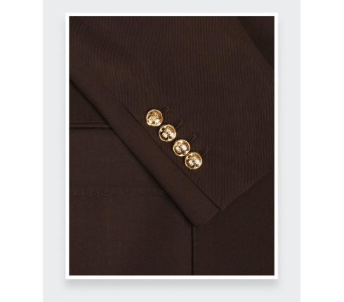Blazer du Jour Gabardine Brun N°2 - Cinabre Paris