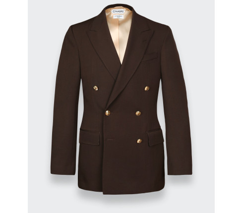 Blazer du Jour Gabardine Brun N°2 - Cinabre Paris