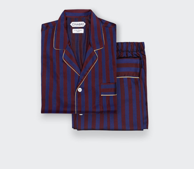 Pyjama Rayures Bordeaux - Cinabre Paris