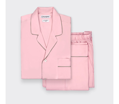 Pyjama Coton & Soie Rose pâle - Cinabre Paris