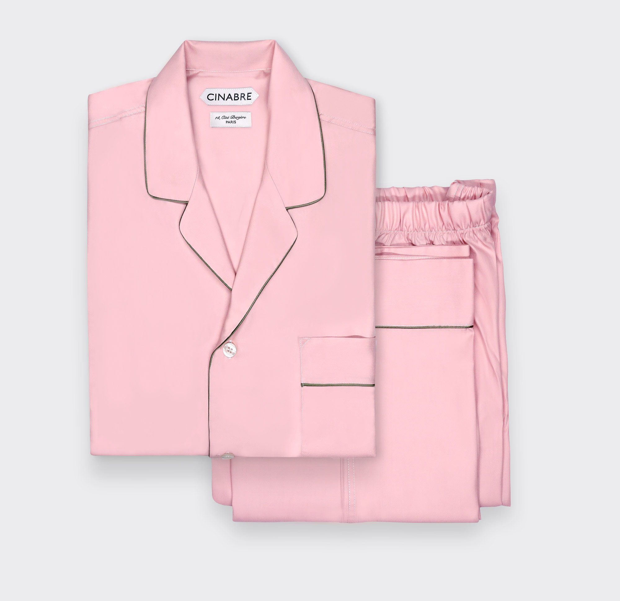 Pyjama Coton &amp; Soie Rose pâle - Cinabre Paris
