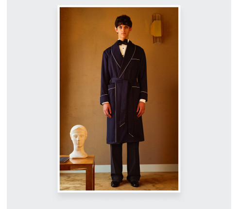 Robe de Chambre Gabardine de Laine - Cinabre Paris