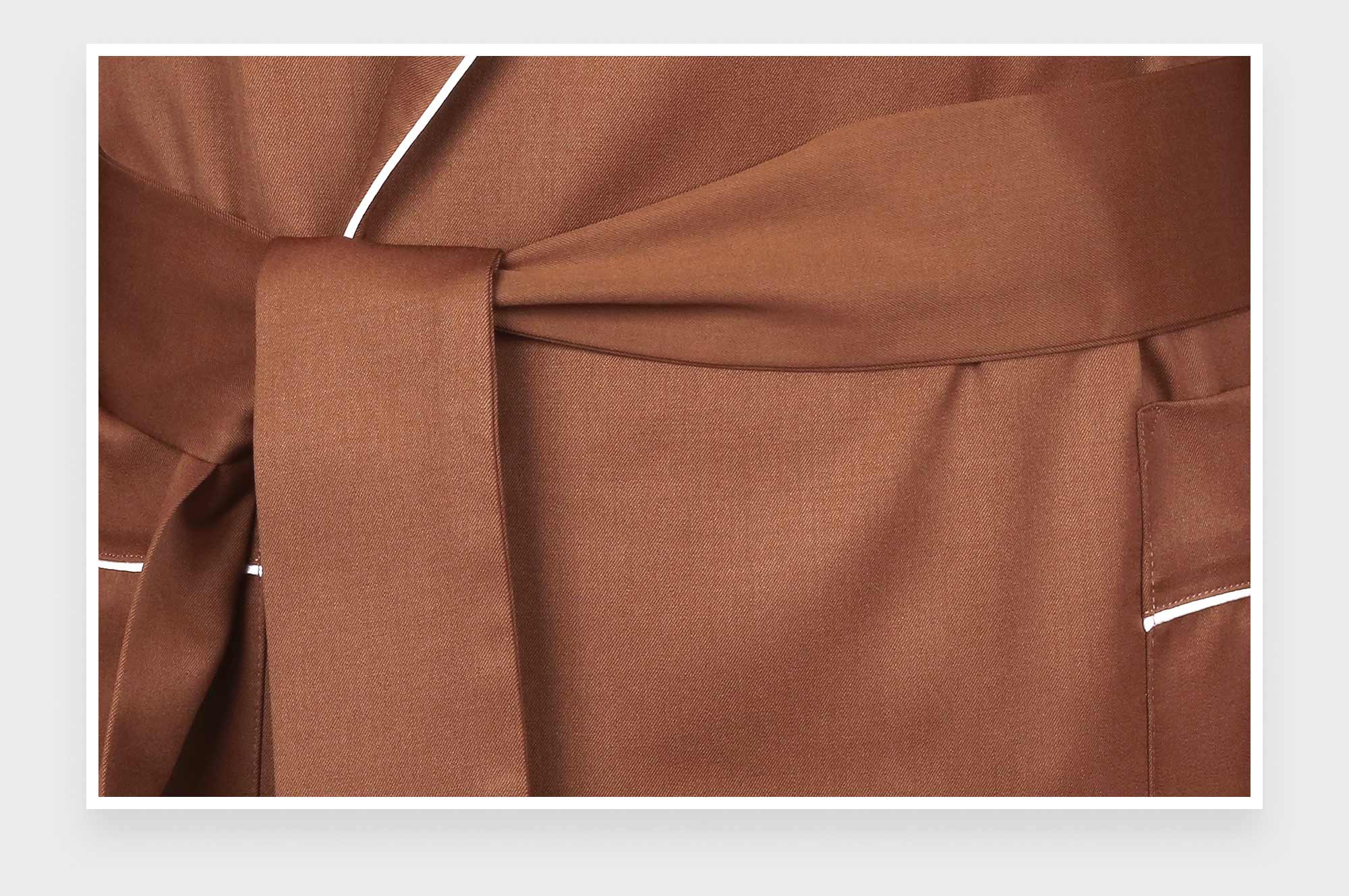 Robe de Chambre Gabardine de Laine Roussillon - Cinabre Paris