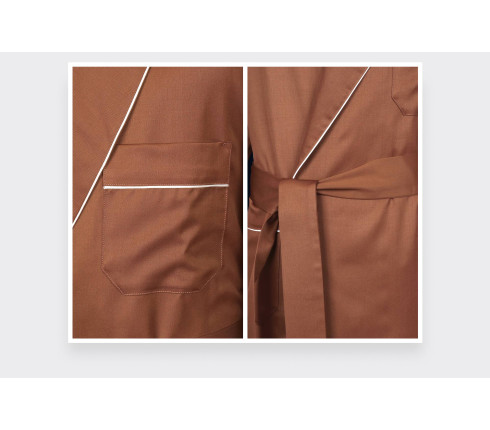 Robe de Chambre Gabardine de Laine Roussillon - Cinabre Paris