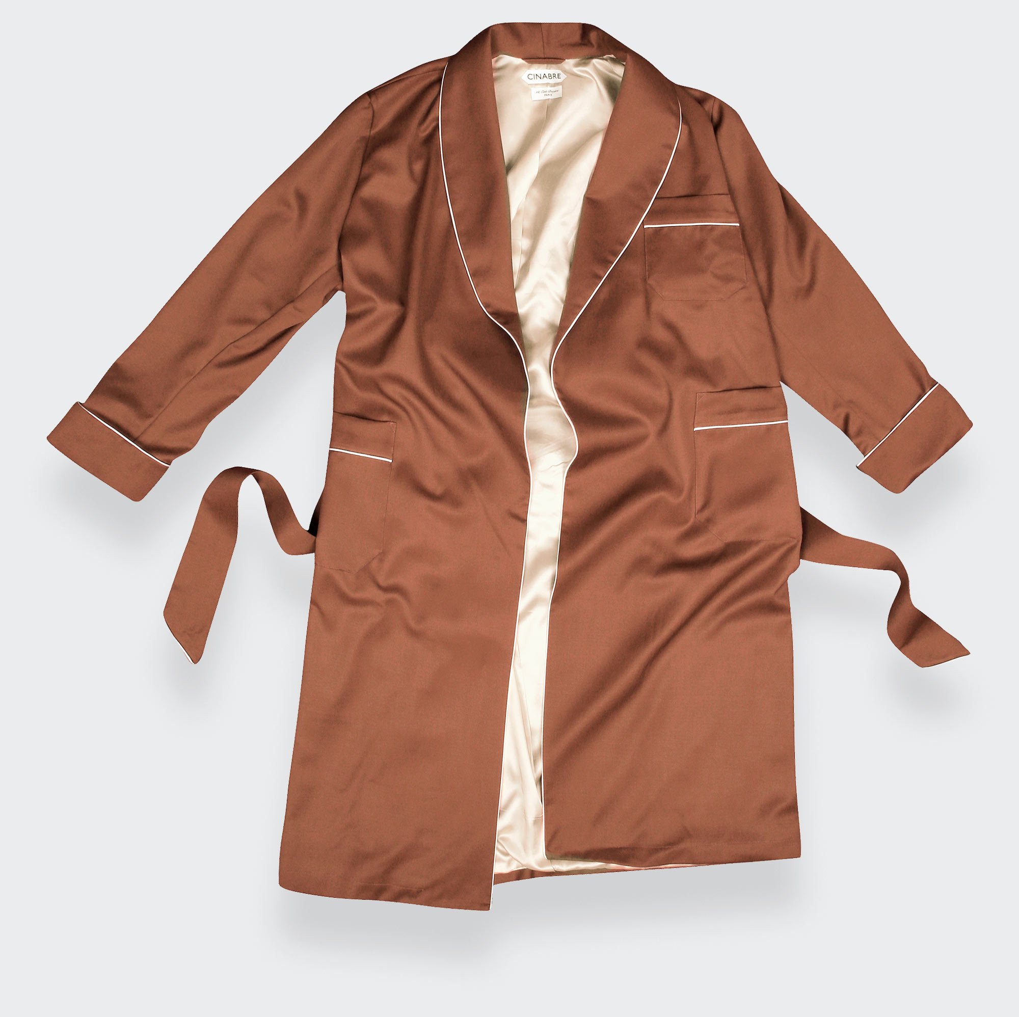 Robe de Chambre Gabardine de Laine Roussillon - Cinabre Paris