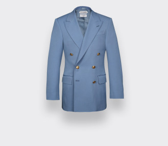 Sky Blue Gabardine Blazer N°4 - Cinabre Paris