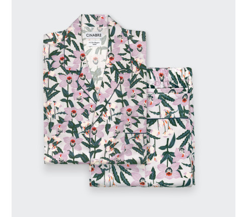 Pyjama Fleuri Lilas N°1 - CINABRE PARIS