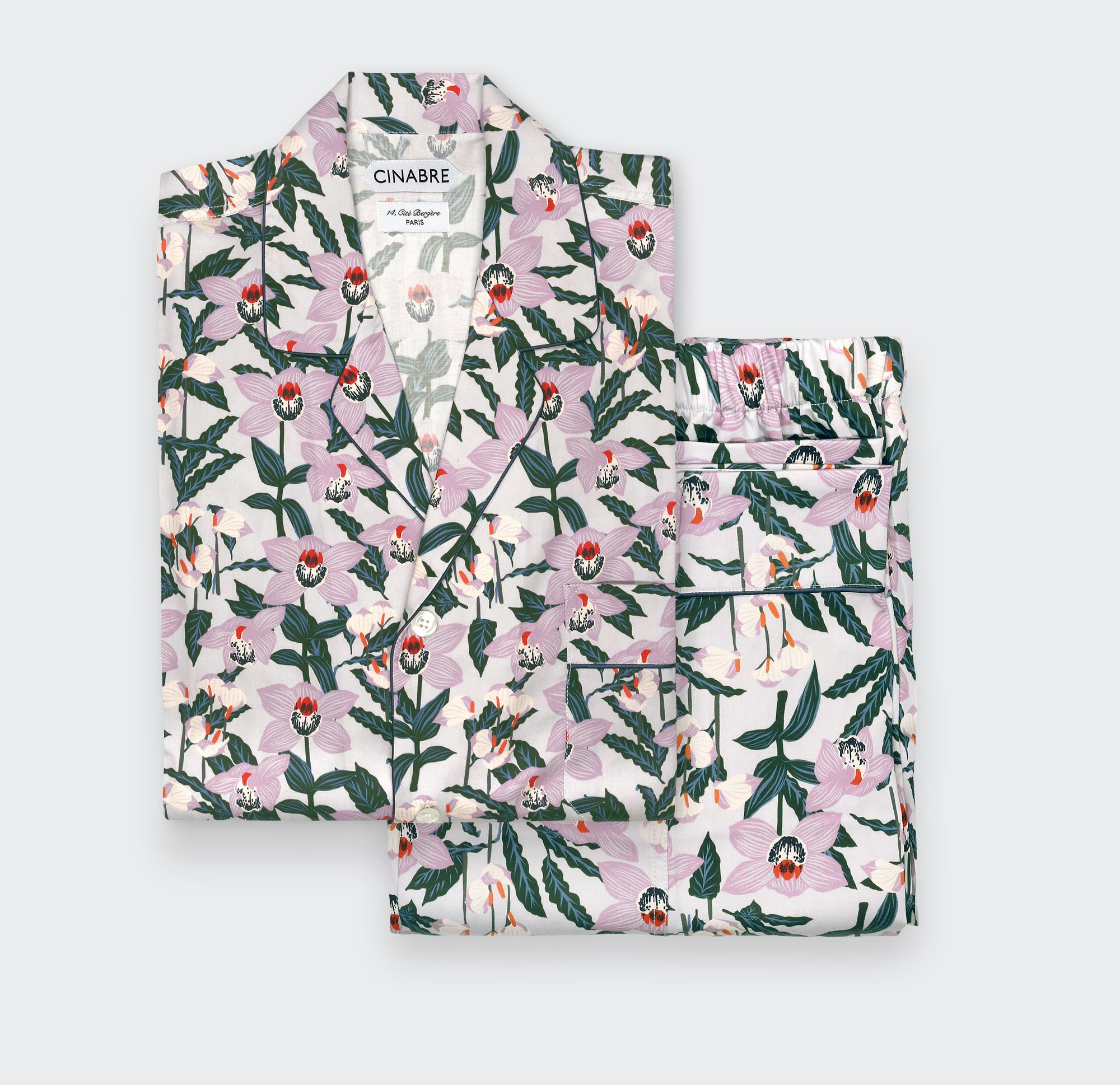 Pyjama Fleuri Lilas N°1 - CINABRE PARIS