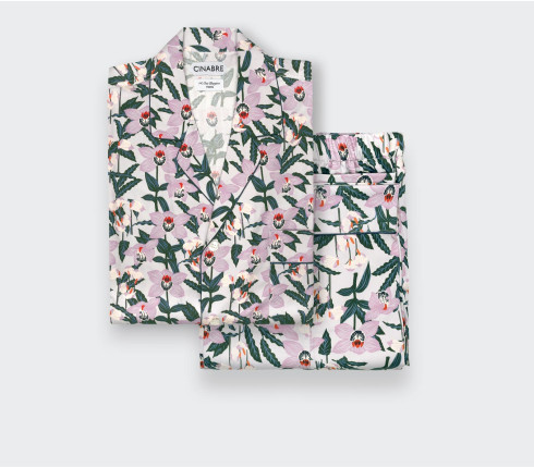 Pyjama Fleuri Lilas N°1 - CINABRE PARIS