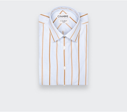 Havana Blue Poplin Shirt N°1 - Cinabre Paris
