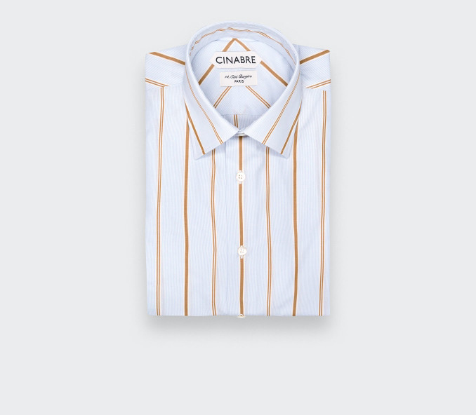 Havana Blue Poplin Shirt N°1 - Cinabre Paris