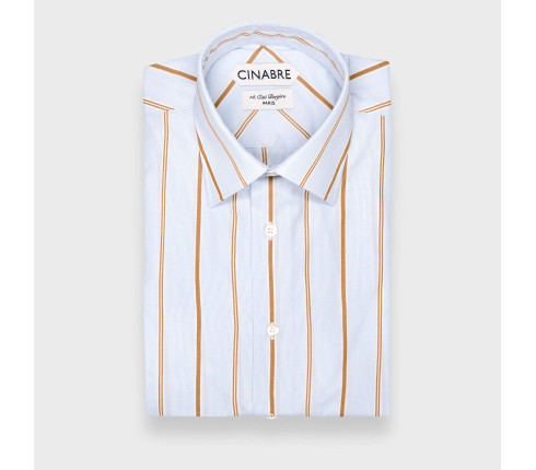 Chemise en Popeline Bleu Havane N°1 - Cinabre Paris