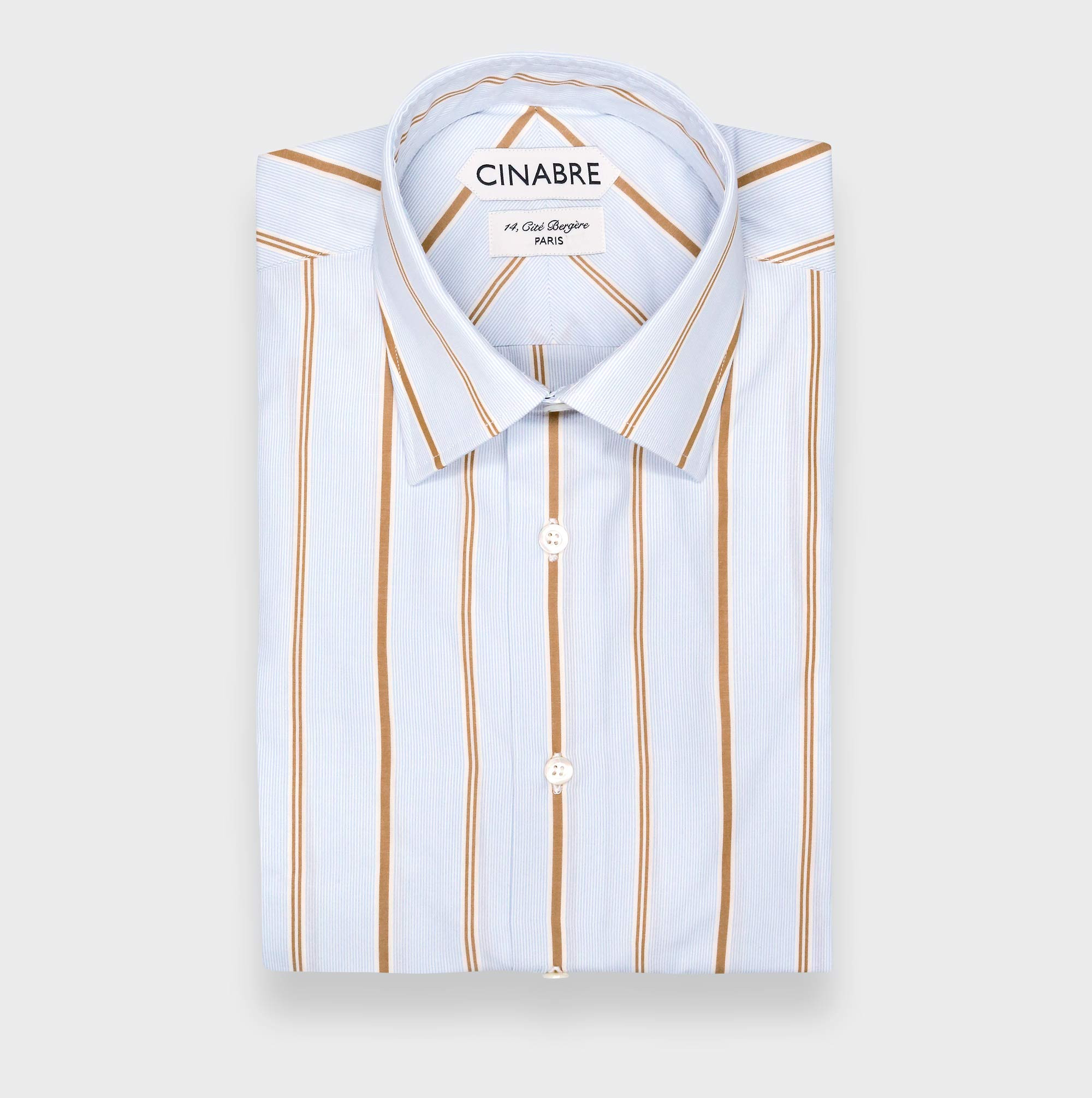 Chemise en Popeline Bleu Havane N°1 - Cinabre Paris