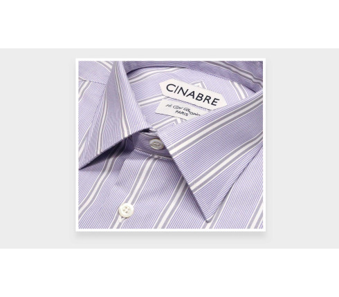 Lilac Grey Poplin Shirt N°1 - Cinabre Paris