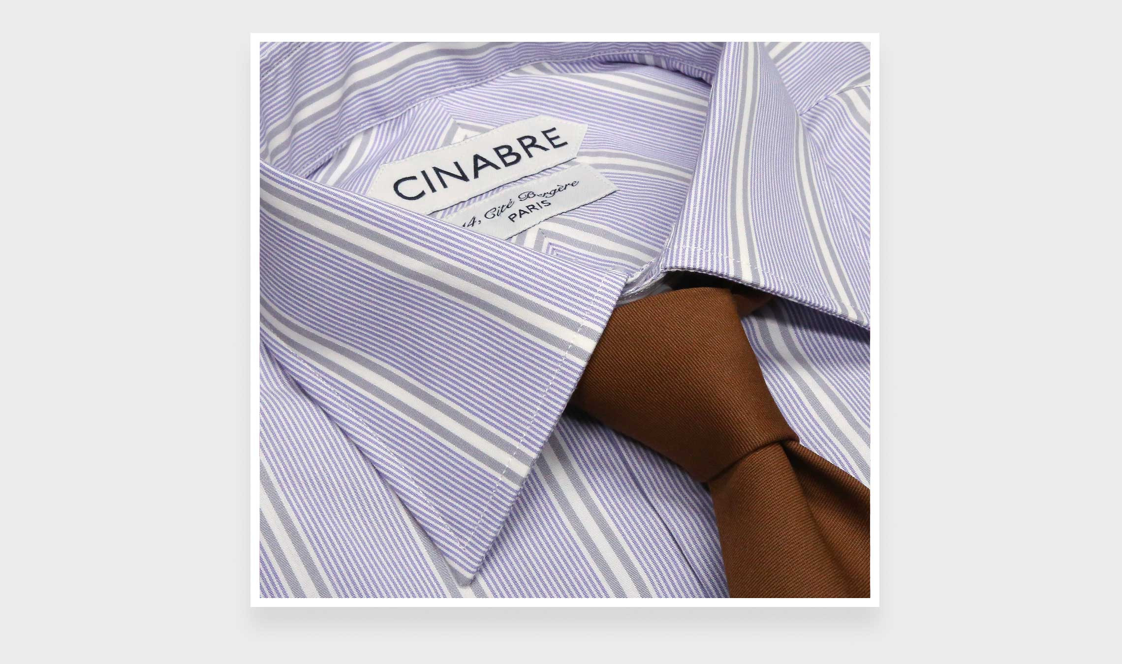 Chemise en Popeline Gris Lilas N°1 - Cinabre Paris