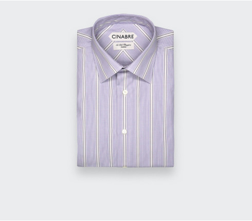 Chemise en Popeline Gris Lilas N°1 - Cinabre Paris