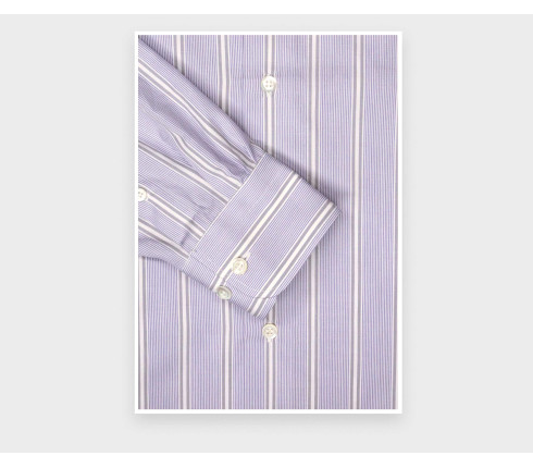 Lilac Grey Poplin Shirt N°1 - Cinabre Paris