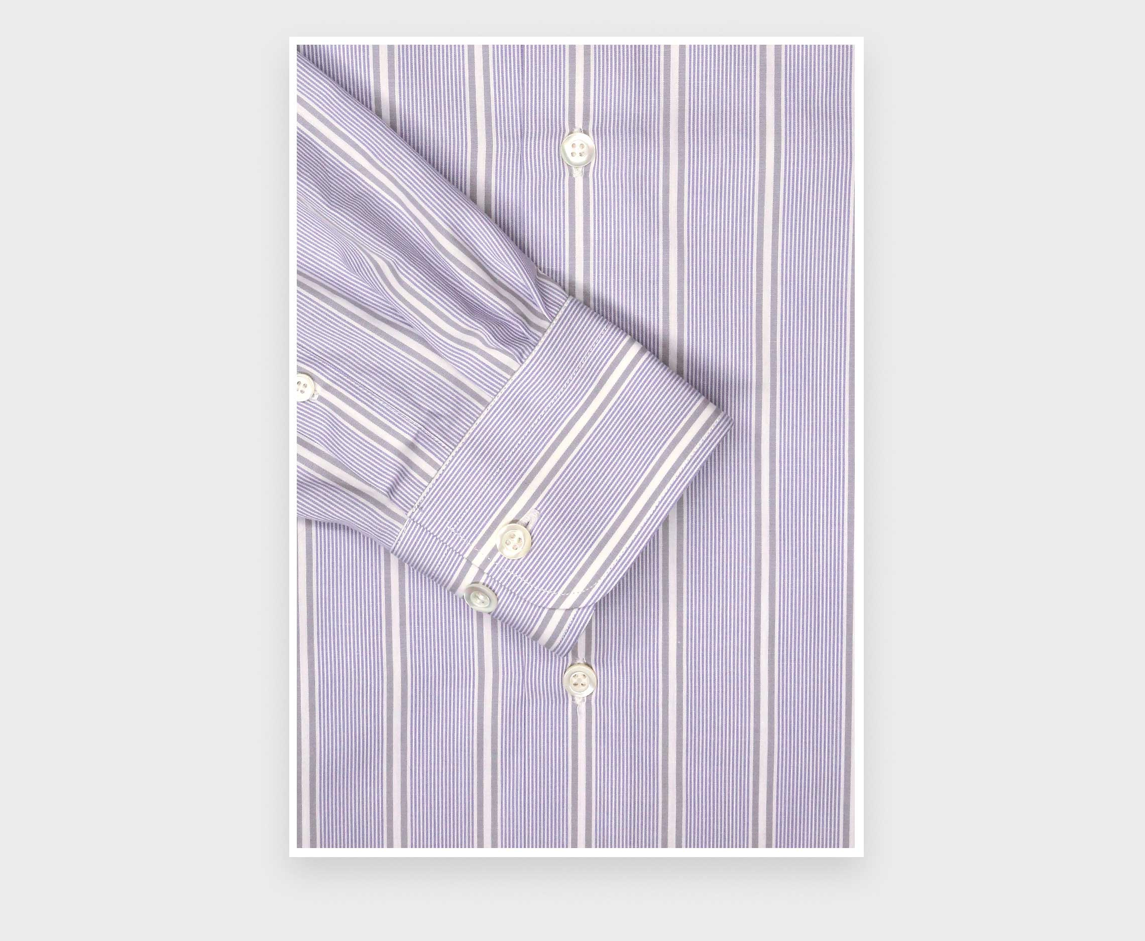 Lilac Grey Poplin Shirt N°1 - Cinabre Paris