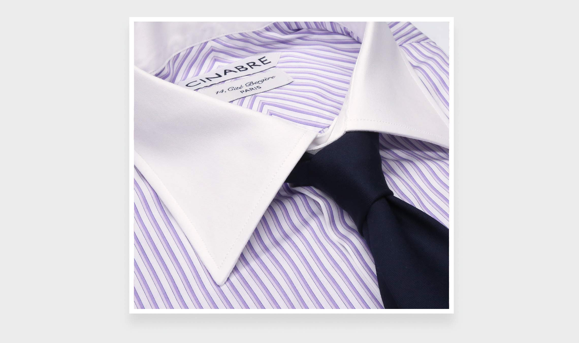 Purple Contrast Collar Shirt N°1 - Cinabre Paris