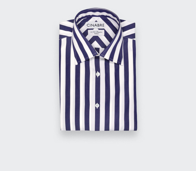 Chemise en Popeline Bleu Blanc N°3 - Cinabre Paris