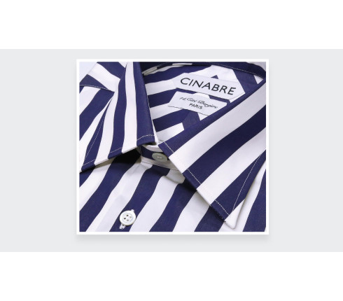 Blue White Poplin Shirt N°3 - Cinabre Paris
