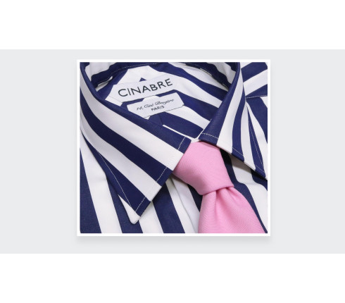 Blue White Poplin Shirt N°3 - Cinabre Paris
