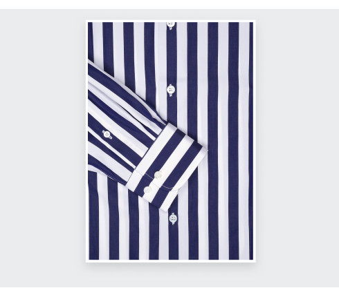 Blue White Poplin Shirt N°3 - Cinabre Paris