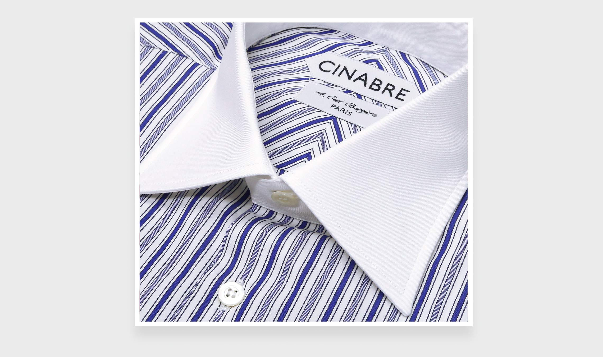 Blue Contrast Collar Shirt N°3 - Cinabre Paris
