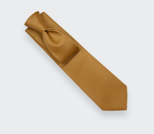 Coffee Gabardine Tie - Made in France