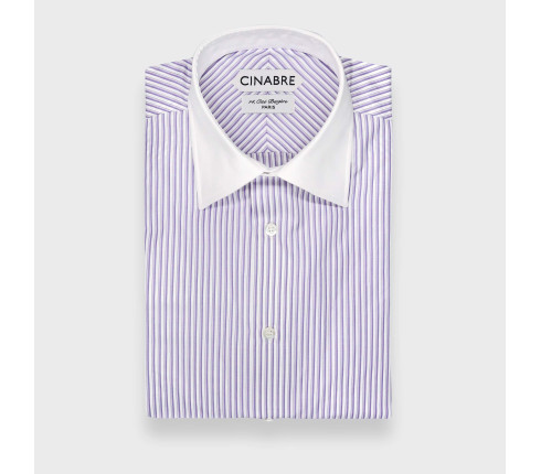 Chemise Col Contrasté Violette N°1 - Cinabre Paris
