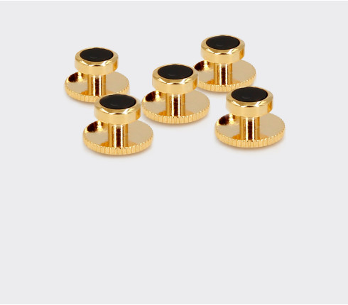 Onyx and Gold Studs
