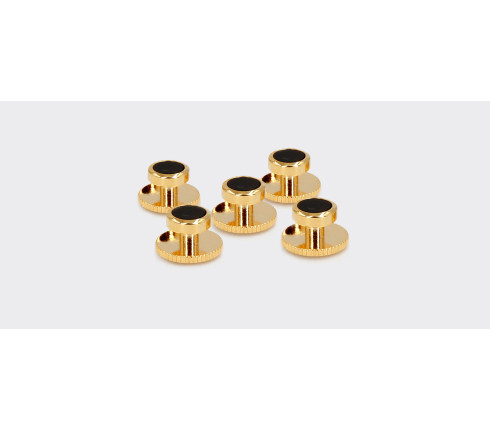 Onyx and Gold Studs