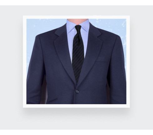 Navy Wool and Silk Twill Black Herringbone Club Tie – Cinabre Paris