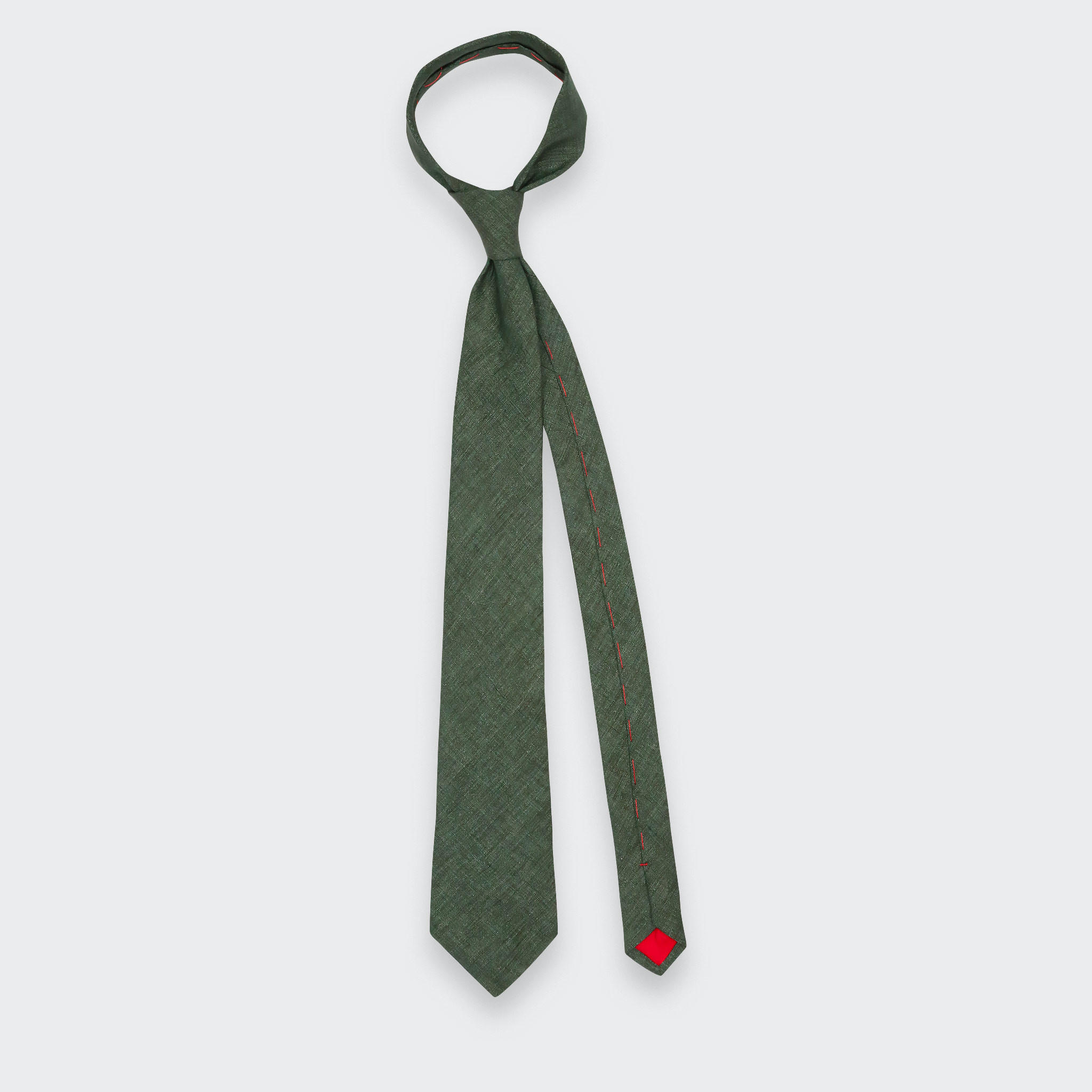 Green Forest Linen Tie - Cinabre Paris