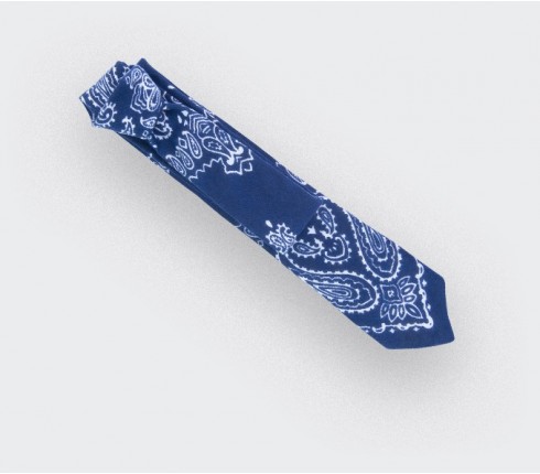 CINABRE - Tie - Bandana Bleu Brut - made in France