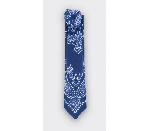 CINABRE - Tie - Bandana Bleu Brut - made in France
