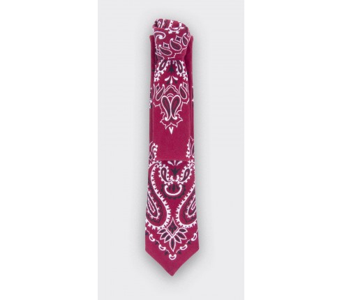 CINABRE - Cravate - Bandana Rouge Cerise - made in France