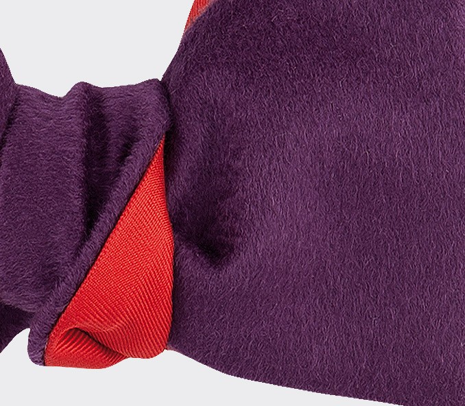 CINABRE Paris - Bow Tie - Peau Violet - Made in France