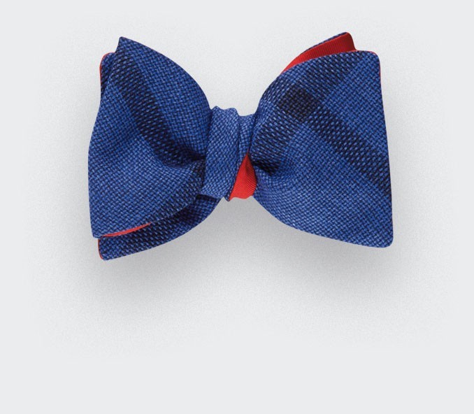 Sperone Blue Bow Tie - wool and silk - Cinabre Paris Sperone Blue Bow Tie - wool and silk - Cinabre Paris