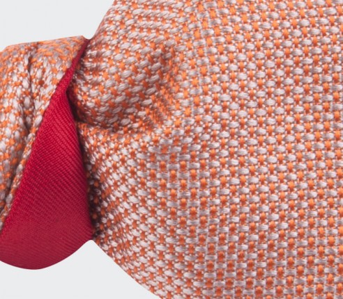 Orange Woven Silk bow tie - silk - handmade in France by CINABRE Paris