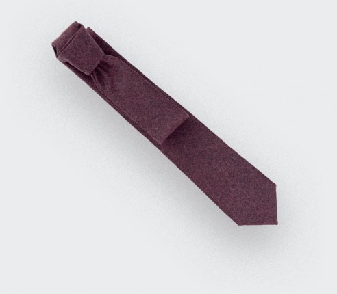 cravate flanelle bordeaux - laine - cinabre paris