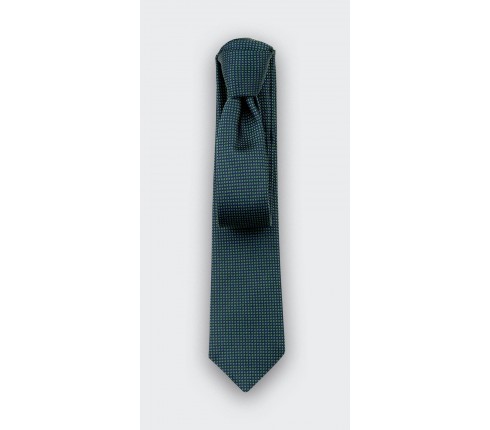 Green Birdseye silk Tie - cinabre paris