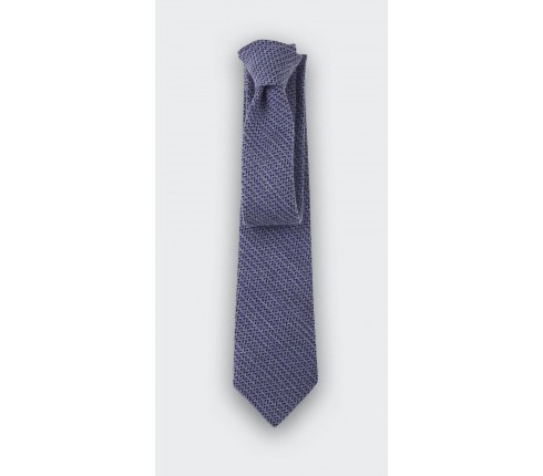 blue bi color herringbone tie - cinabre paris