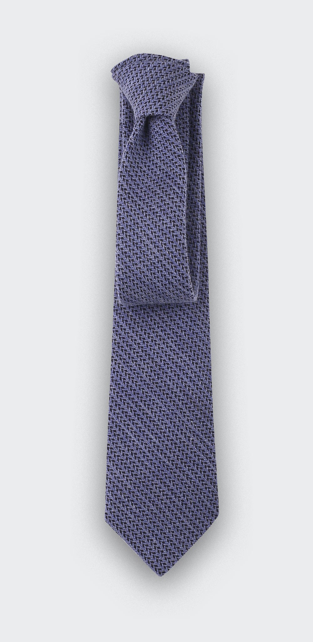 blue bi color herringbone tie - cinabre paris