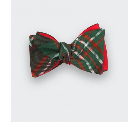 Green scott tartan bow tie